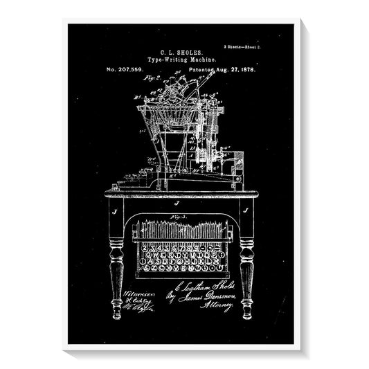 Qwerty keyboard, Blueprint Patent Art
