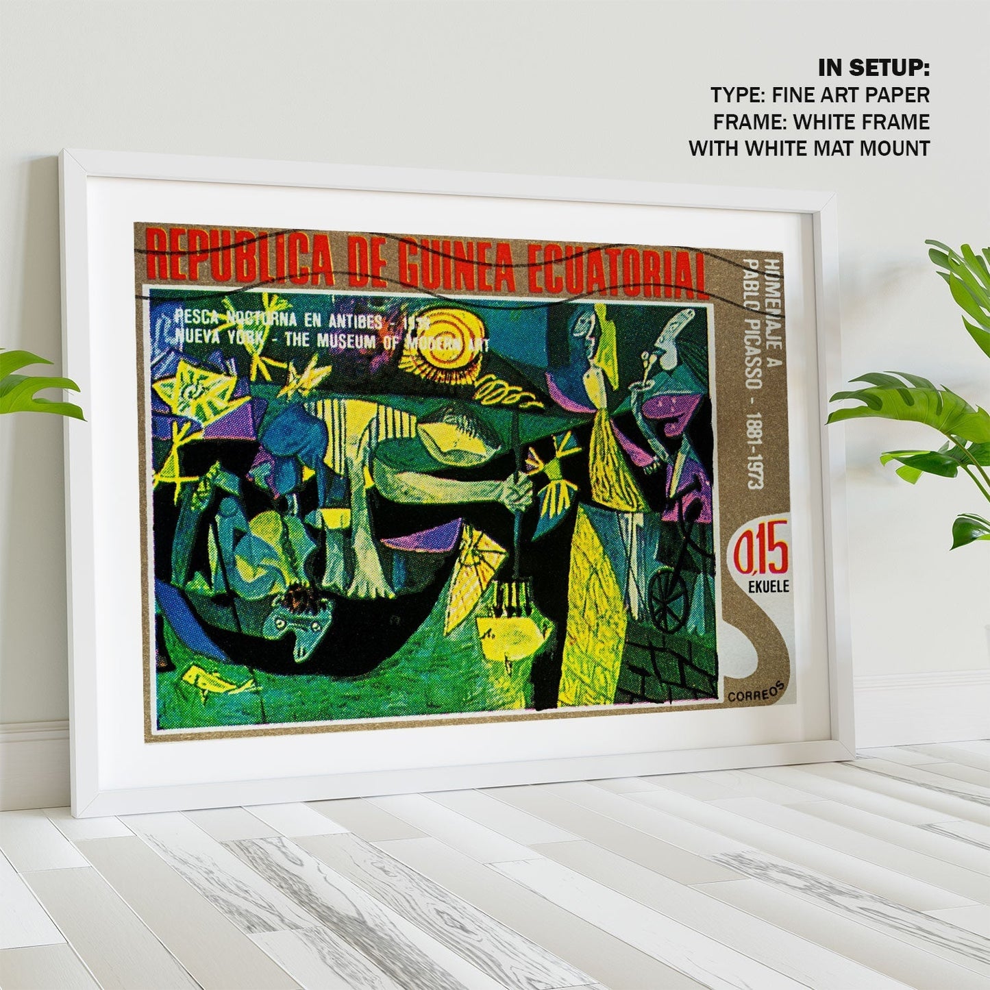 Fisherman at night from Antibes, Picasso Painting