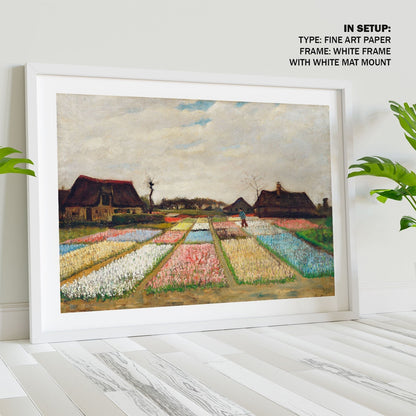 Flower Beds in Holland, Van Gogh Painting