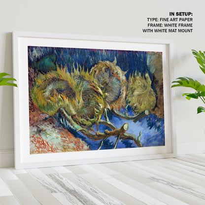 Four Withered Sunflowers, Van Gogh Painting