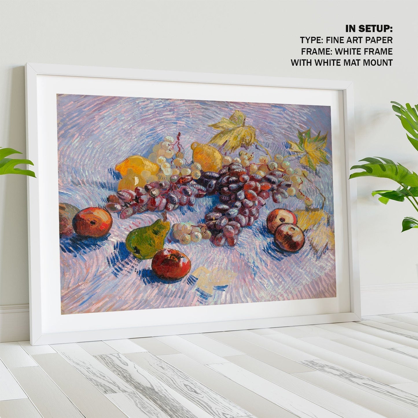 Grapes Lemons Pears and Apples, Van Gogh Painting