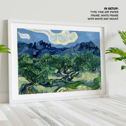 Olive Trees with the Alpilles, Van Gogh Painting