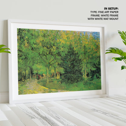 Path in the Park of Arles with Walkers, Van Gogh Painting