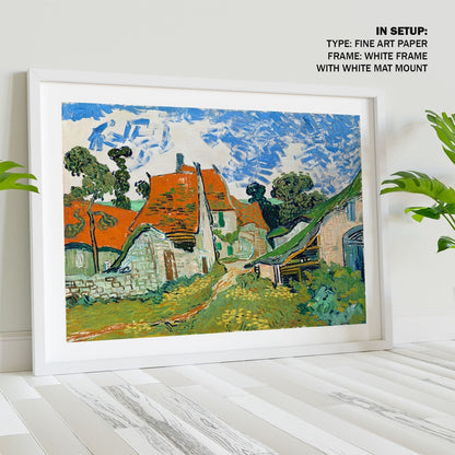 Street in Auvers sur Oise, Van Gogh Painting