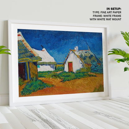 Three white cottages, Van Gogh Painting