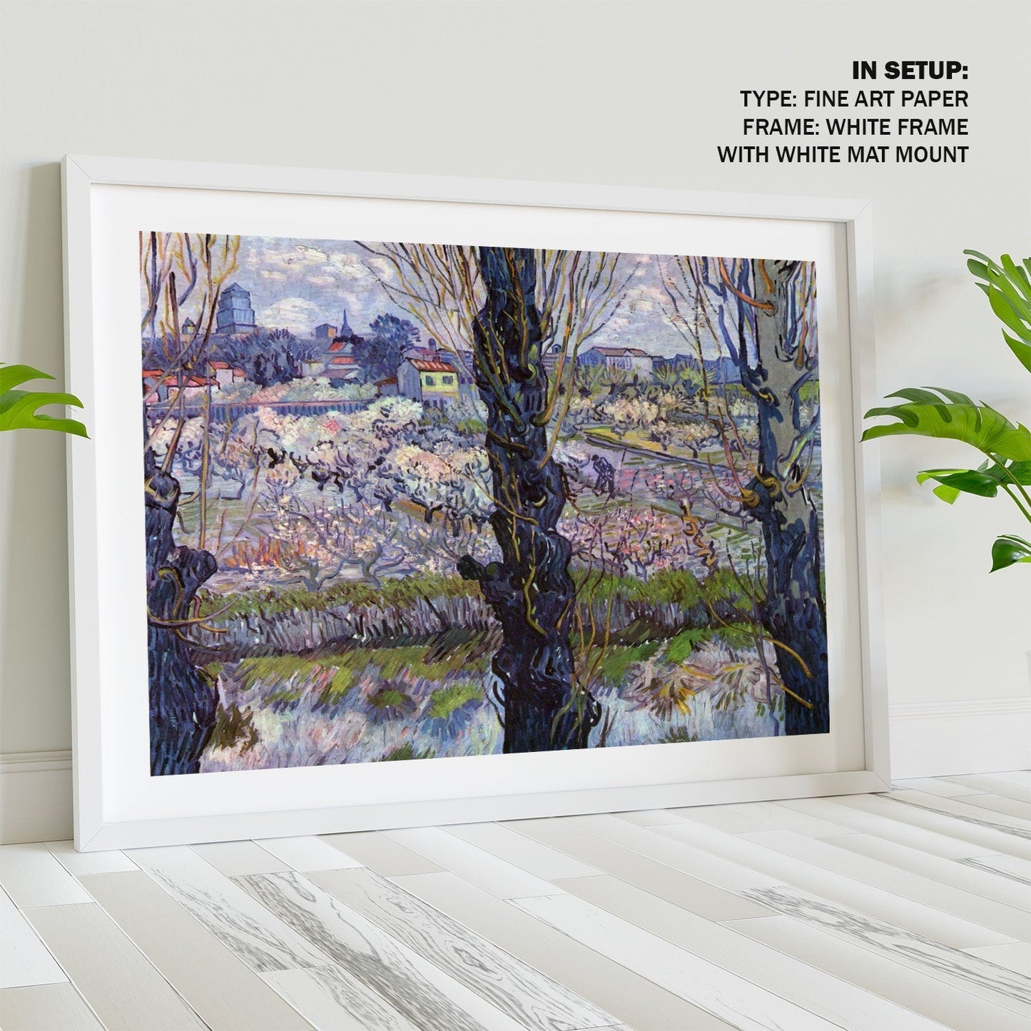 View of Arles Orchards, Van Gogh Painting