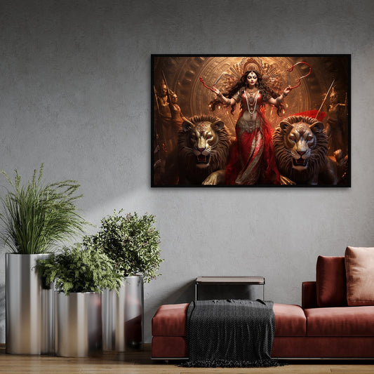 Durga's Blessing Canvas Wall Painting
