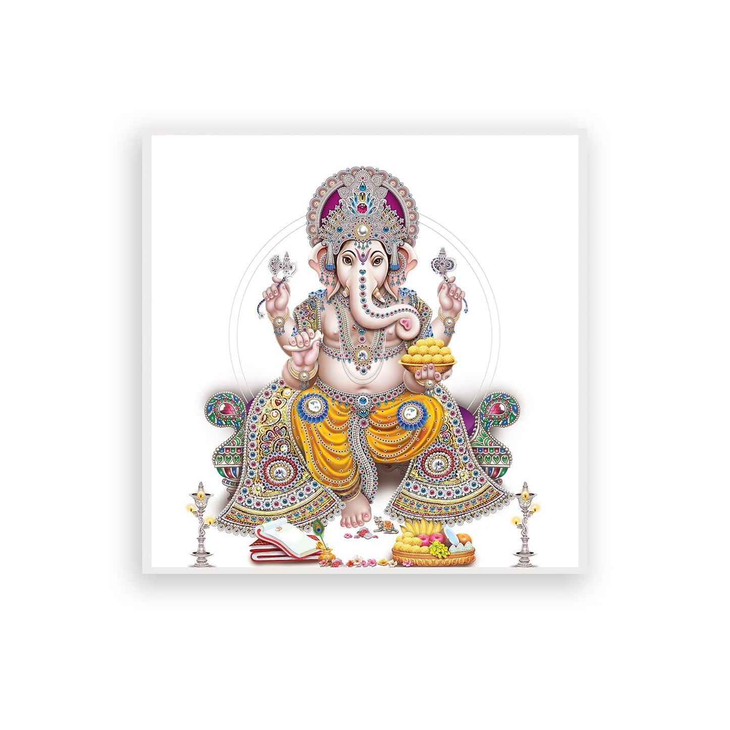Devine Ganesha Canvas Wall Painting