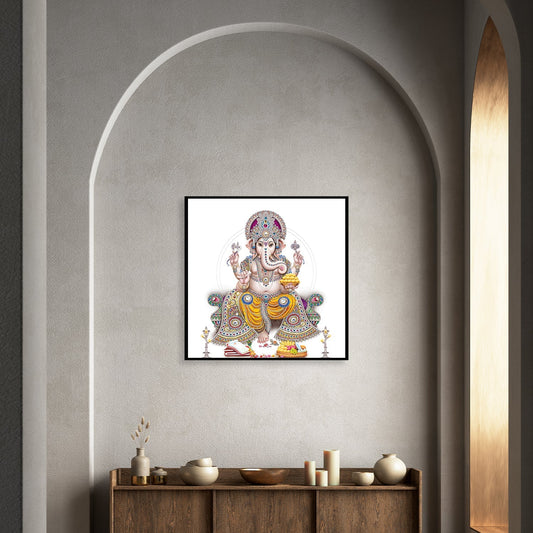 Devine Ganesha Canvas Wall Painting