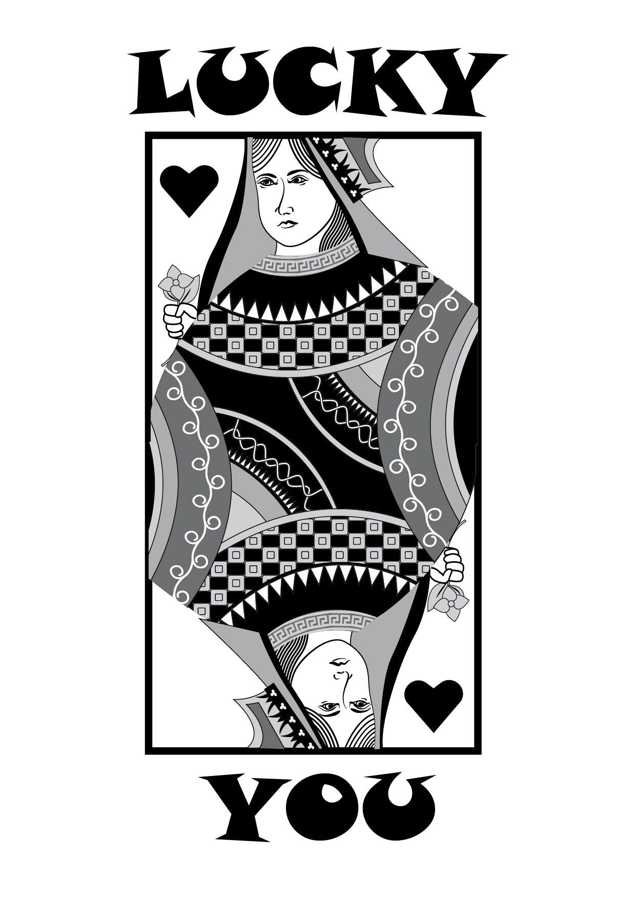 Lucky Queen Card Wall Poster