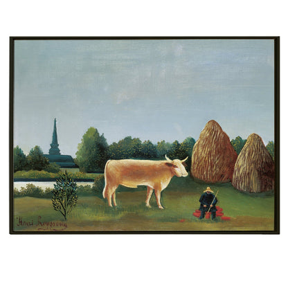 Landscape With Cow By Henri Rousseau Wall Art Print Canvas Artwork for home decor wall art