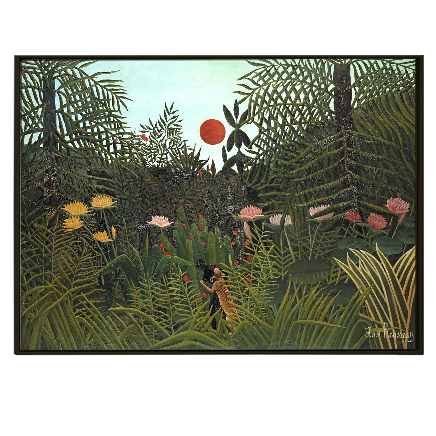 Virgin Forest and Sunset By Henri Rousseau Print Canvas Artwork To Create Impression