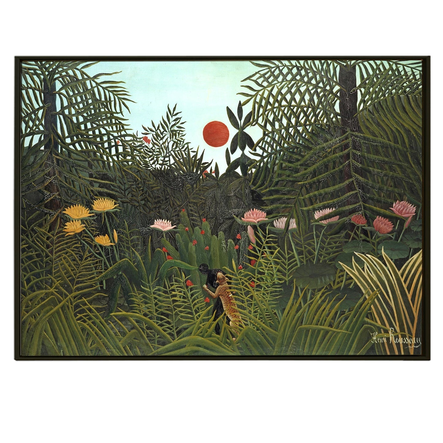 Virgin Forest and Sunset By Henri Rousseau Print Canvas Artwork To Create Impression