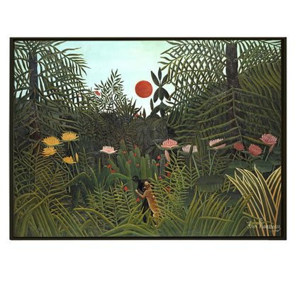 Virgin Forest and Sunset By Henri Rousseau Print Canvas Artwork To Create Impression