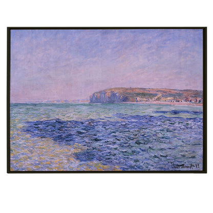 Large Wall Art Framed Canvas - Shadows on the Sea By Cloude Monet Canvas Painting Modern Art Impressionism on Framed Canvas Artwork Perfect for Office and Home Wall Decor.