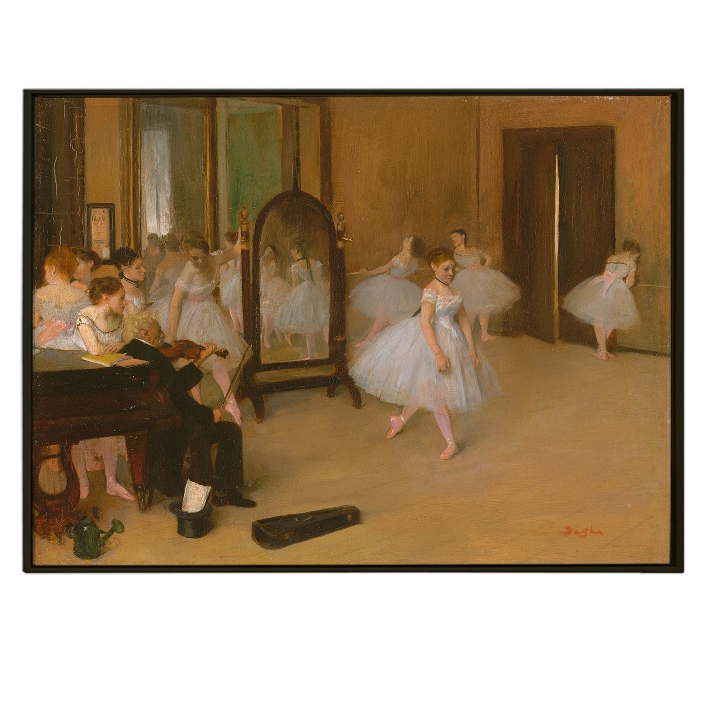 The Dancing Class by Edgar Degas Framed Canvas Wall Painting Art Print for Home & Office Wall Decor