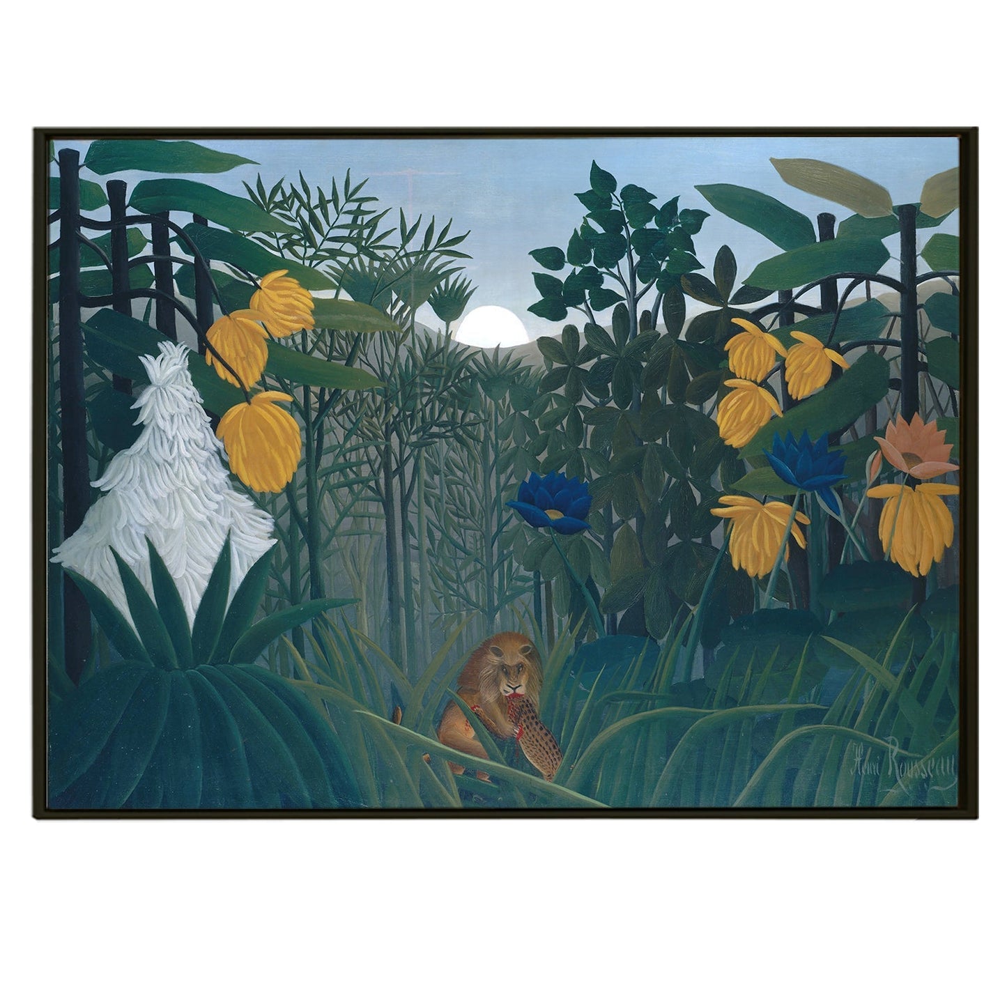The Repast of the Lion Henri Rousseau’s Canvas Print Artwork
