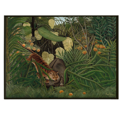 Henri Rousseau - Fight between a Tiger and a Buffalo Poster Canvas Print Artwork