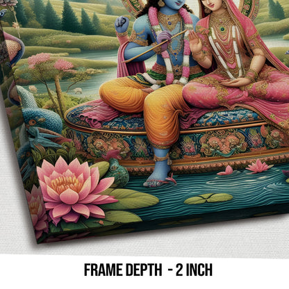 Radha Krishna Wall Art Canvas Paintings For Home and Office Wall Decoration