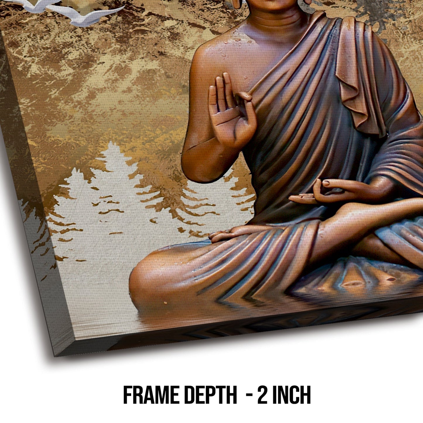 Buddha Wall Art Canvas Painting For Home and Office Wall Decoration
