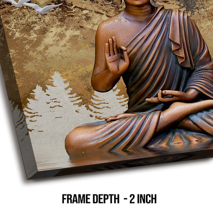 Buddha Wall Art Canvas Painting For Home and Office Wall Decoration