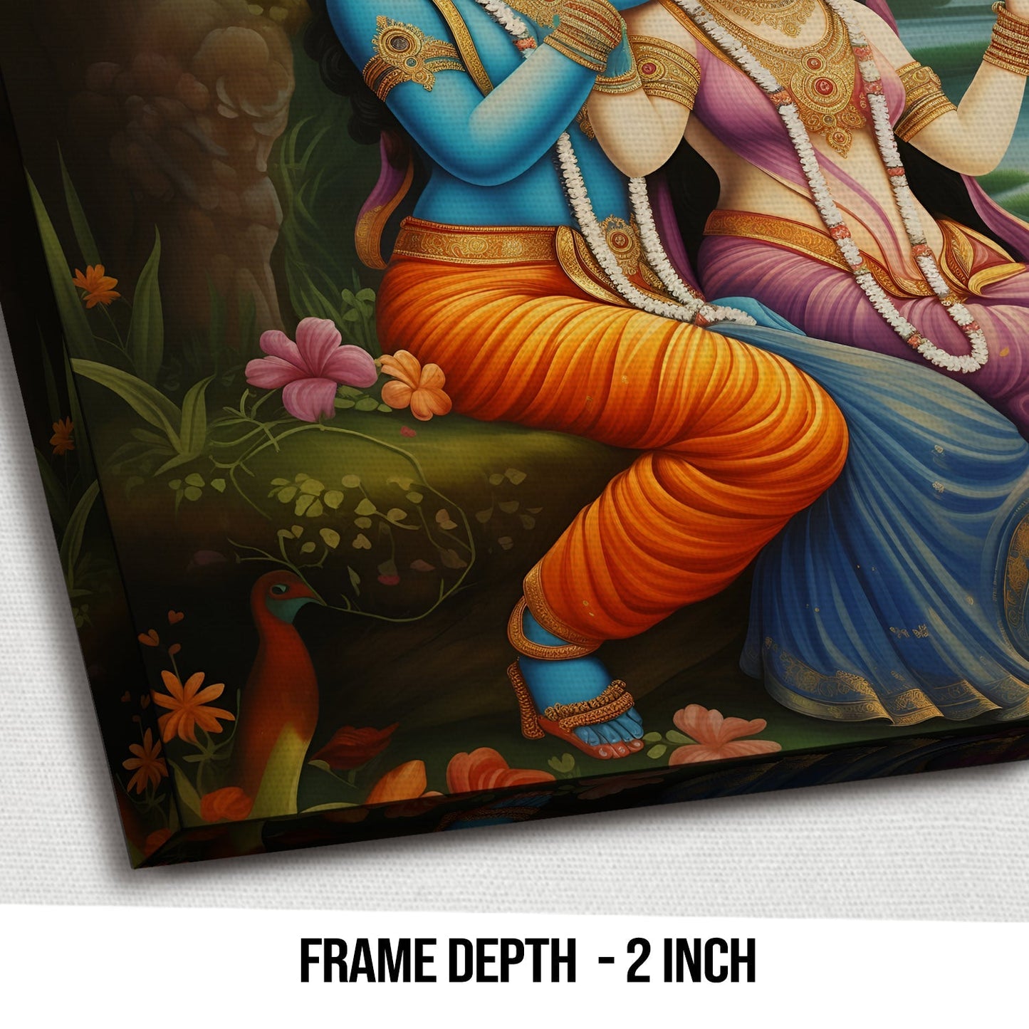 Krishna and Radha Wall Art Canvas Paintings For Bedroom Wall Decoration