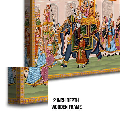 A Spectacle of Imperial Might: The Emperor's Elephant Procession Through the Bustling City Wall Art for home and office space.