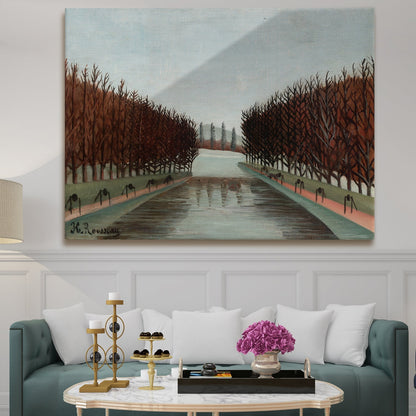 Henri Rousseau - Le canal Masterpiece Artwork Canvas Art Print for office and home decor