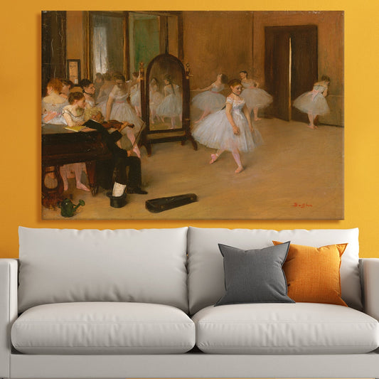 The Dancing Class by Edgar Degas Framed Canvas Wall Painting Art Print for Home & Office Wall Decor