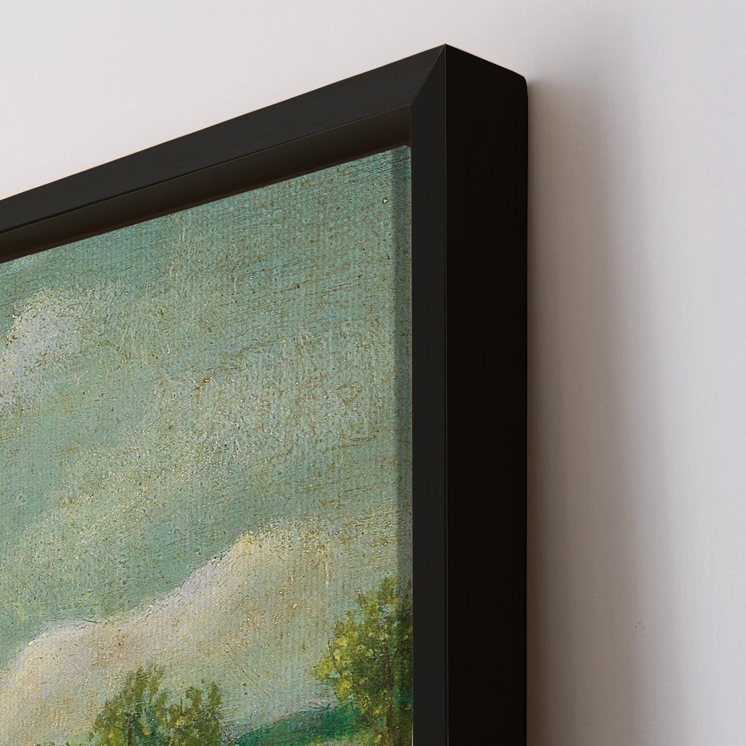 Pastoral Landscape with Stream Fisherman and Strollers - Henri Rousseau - Canvas Roll Art Print Framed Masterpiece