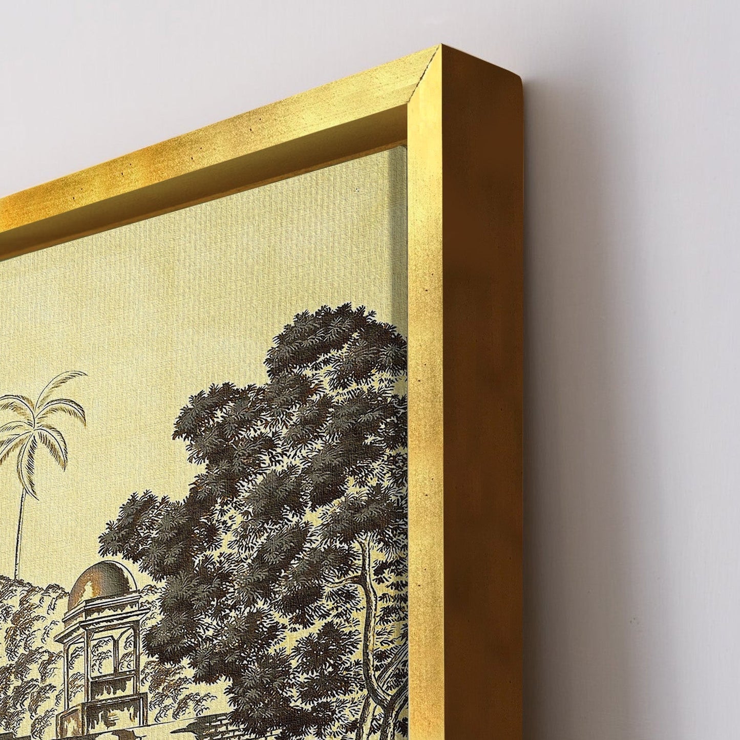 The Mughal Stronghold: A Fort Landscape with Elephant and Camel Historical Art Impressionism Painting Picture on Framed Artwork for Home Decor.