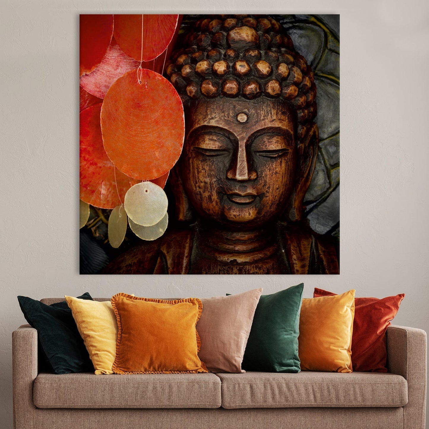 Lord Buddha Wall Art Painting For Bedroom and Office Wall Decoration