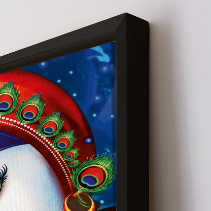 Celebrating the Divine Romance: Radha Krishna Visual Artwork Canvas Print Painting