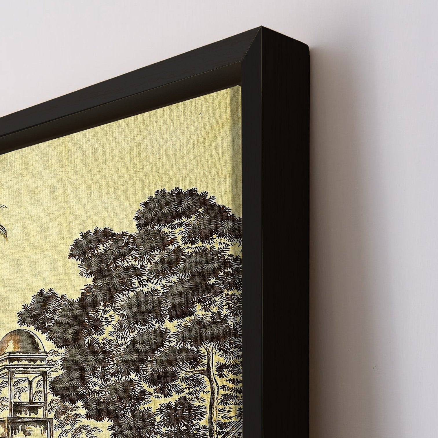 The Mughal Stronghold: A Fort Landscape with Elephant and Camel Historical Art Impressionism Painting Picture on Framed Artwork for Home Decor.