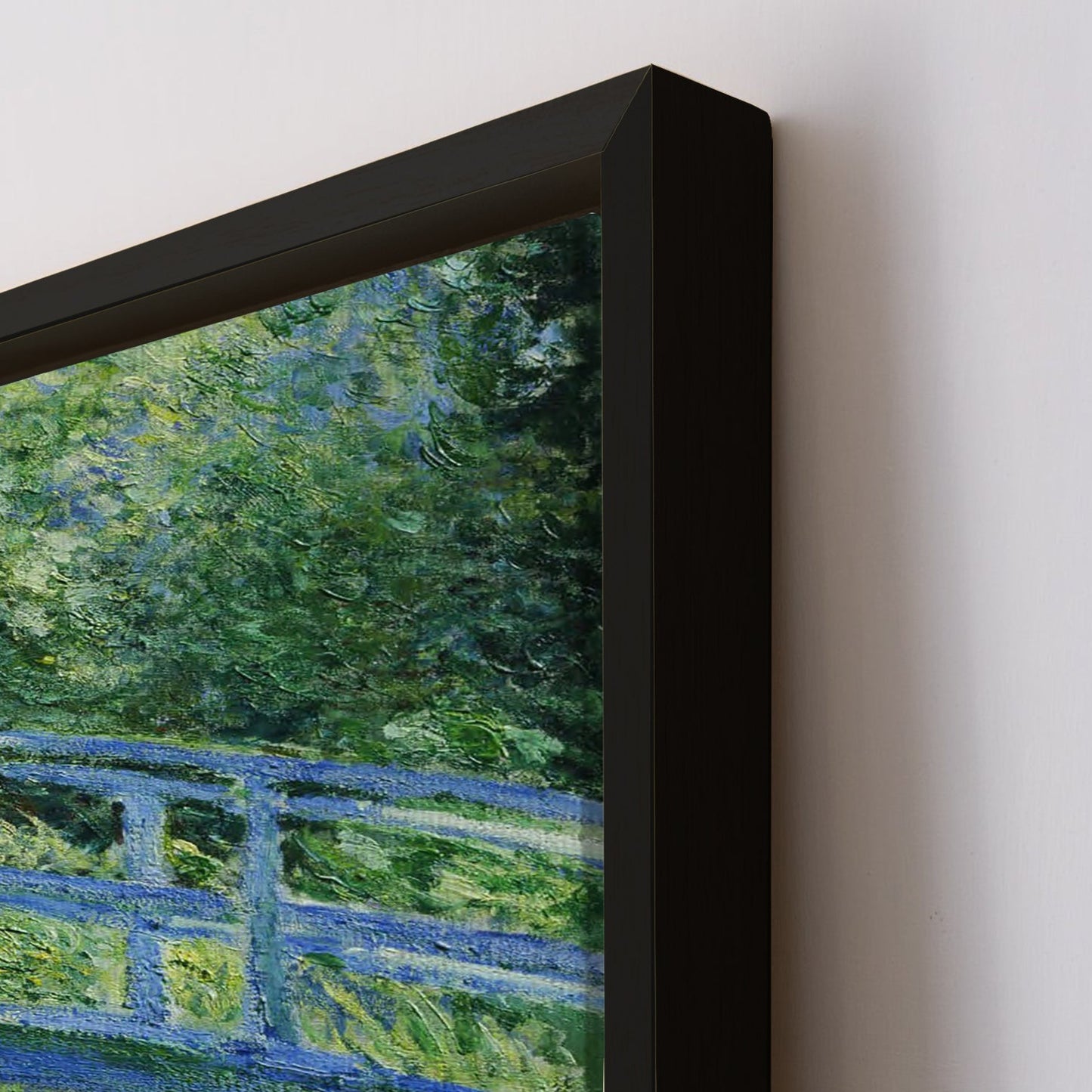 Japanese Bridge and Water Lilies Claude Monet Art Reproduction Wall Art Modern Art Impressionism Painting on Framed Canvas Artwork for Home Office Restaurant Decor.