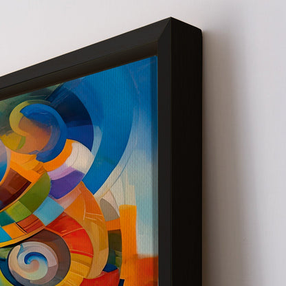 The Eternal Embrace: Art of Radha Krishna Painting Framed Canvas Print, make your home decor beautiful