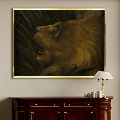The Lions Head Henri Rousseau Art Board Print Canvas for office and home decor