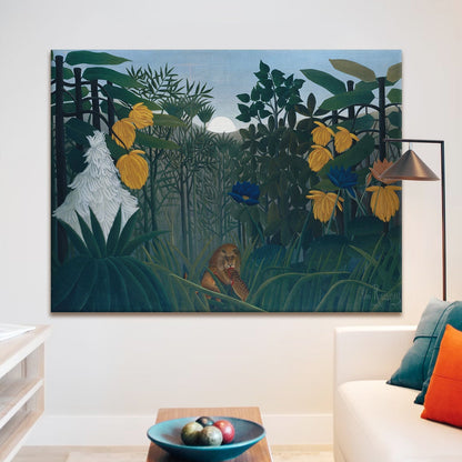 The Repast of the Lion Henri Rousseau’s Canvas Print Artwork