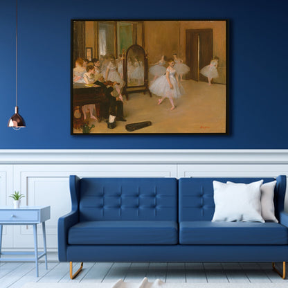 The Dancing Class by Edgar Degas Framed Canvas Wall Painting Art Print for Home & Office Wall Decor