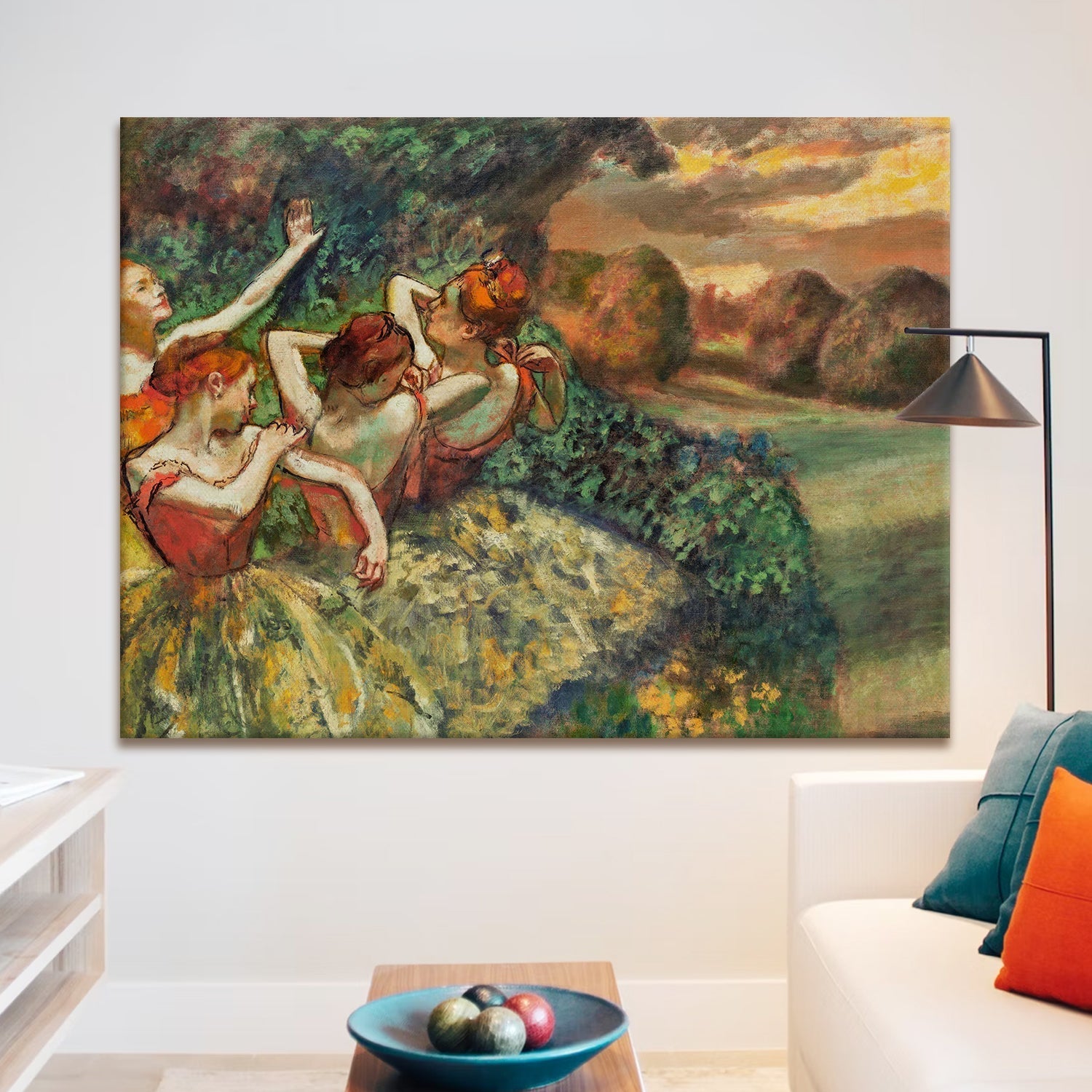 Edgar Degas Poster Four Dancers Art Print Canvas Painting Eye Catching Masterpiece