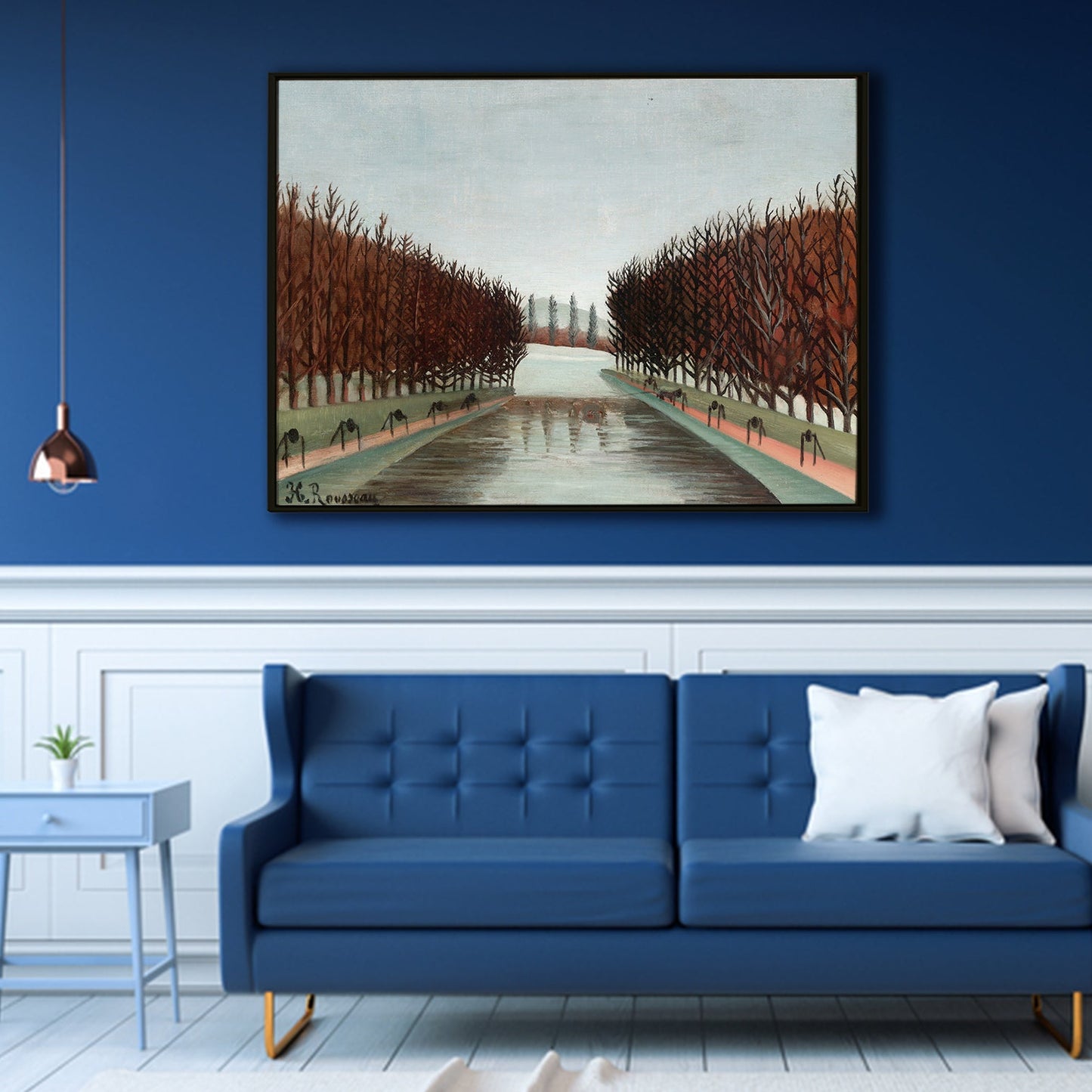 Henri Rousseau - Le canal Masterpiece Artwork Canvas Art Print for office and home decor