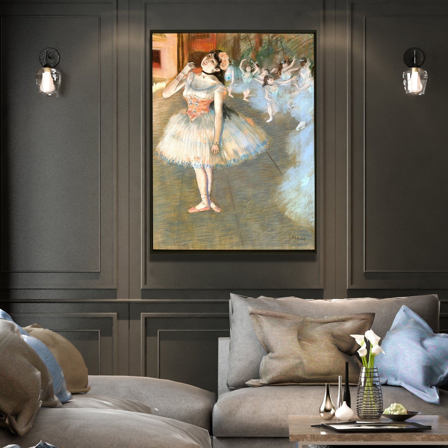 The Star by Edgar Degas Poster Canvas Wall Art Print for Home & Office