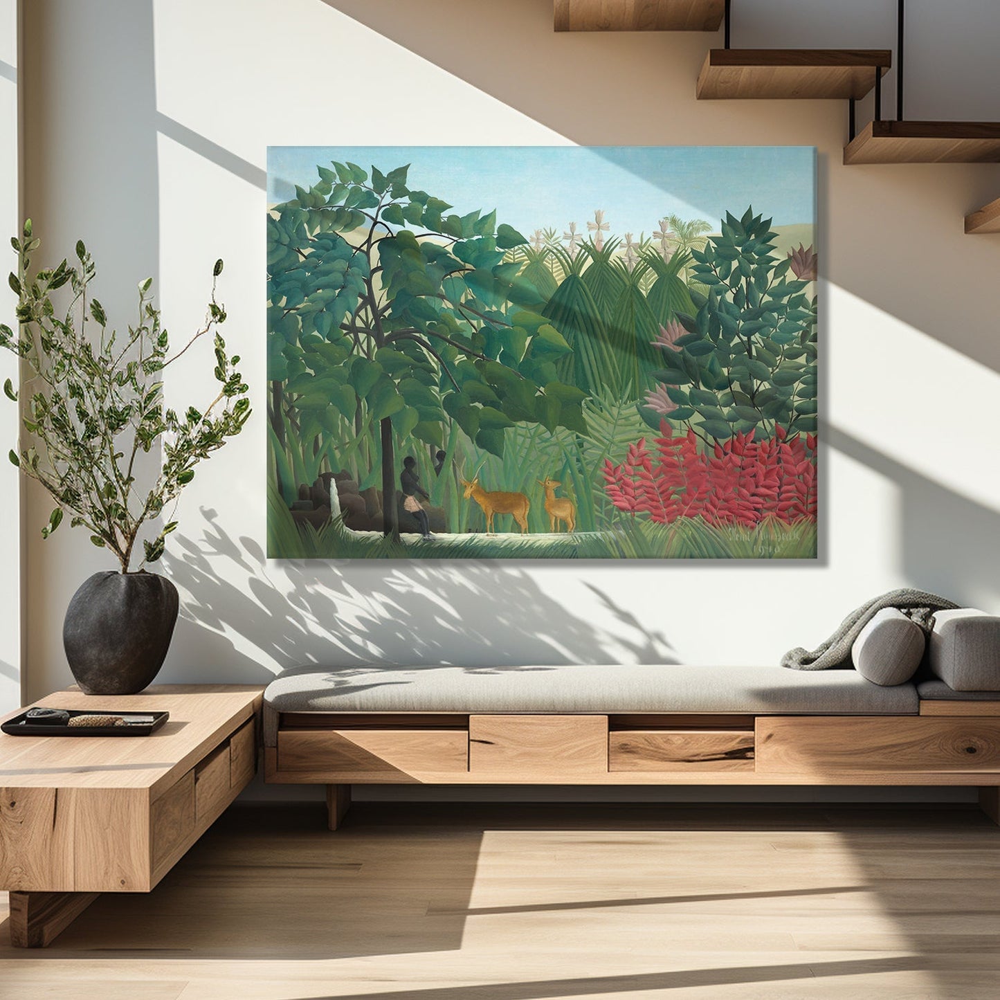 The Waterfall by Henri Rousseau - Gallery Wall Canvas Art Print for office and home decor