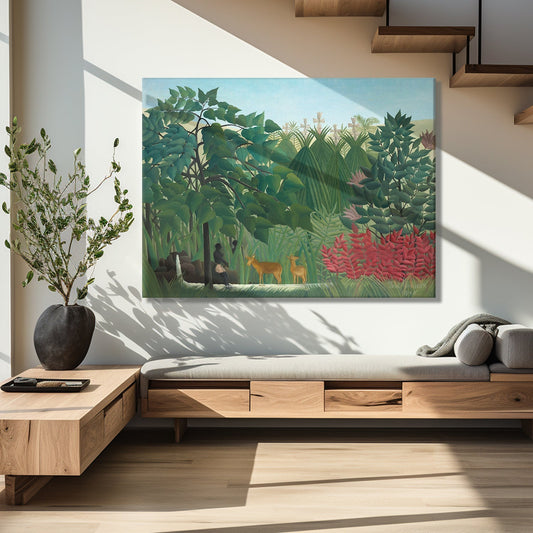 The Waterfall by Henri Rousseau - Gallery Wall Canvas Art Print for office and home decor