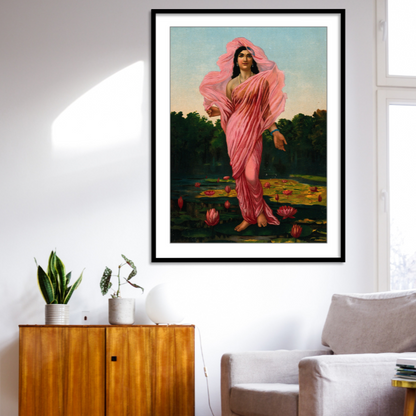 Padmini, the Lotus lady by Raja Ravi Varma  Wall Art Print for Home Decor