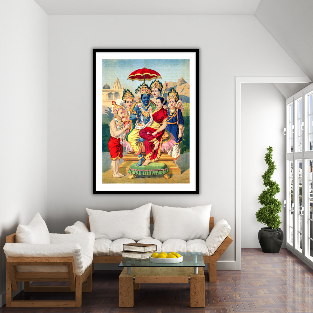 Ramapanchayan by Raja Ravi Varma Wall Art Painting Print for Home Decor