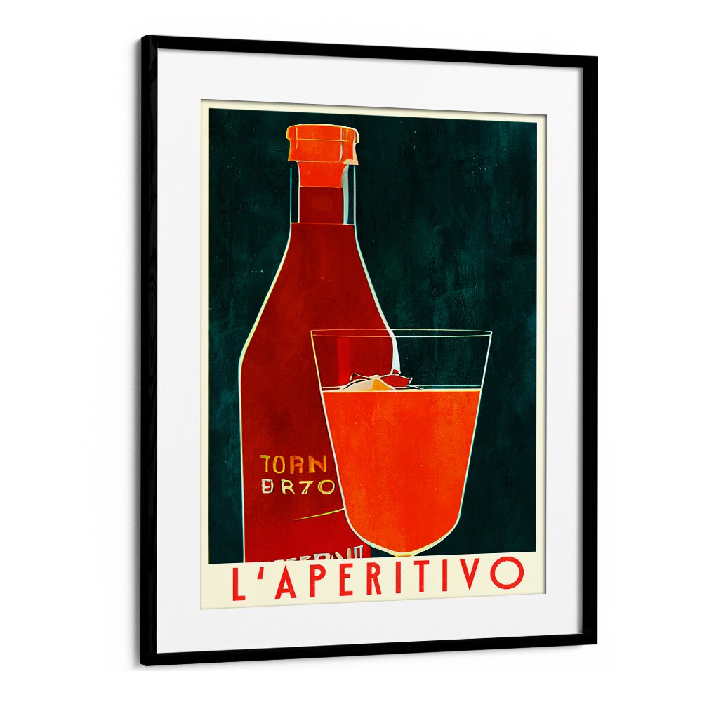 Stylish APERITIVO, BAR & CAFE ART featuring a vibrant drink and bottle, perfect for enhancing your social space.