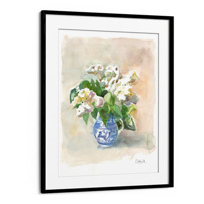 Stunning WHITE LILACS IN A VASE, FLORAL FLOWER PAINTINGS, perfect for elevating your living space with elegance.