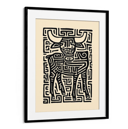 Stylish TAURUS NO II, ZODIAC poster featuring a unique bull design, perfect for any modern decor.
