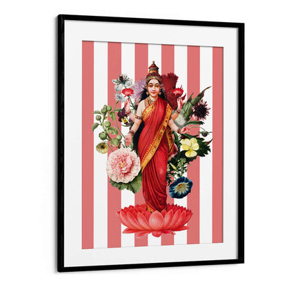 LAKSHMI A FLORAL TRIBUTE , INDIAN ART PAINTINGS